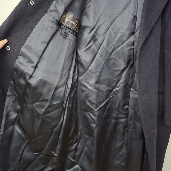 Kuppenheimer Men’s Peacoat Cashmere Blend Navy Blue England Quiet Luxury *read* - Picture 3 of 14